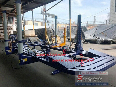 22 FEET 4 TOWERS + PUSHER AUTO BODY FRAM