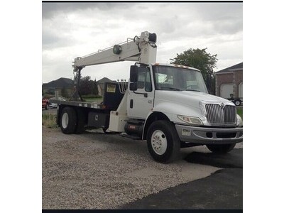 2005 International Flatbed Boom Truck 