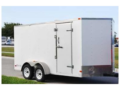 2007 Transhaul 7x16 V-Nose Cargo Trailer